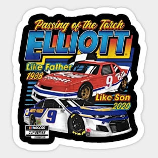 Vintage Bill Elliott 9 Sticker